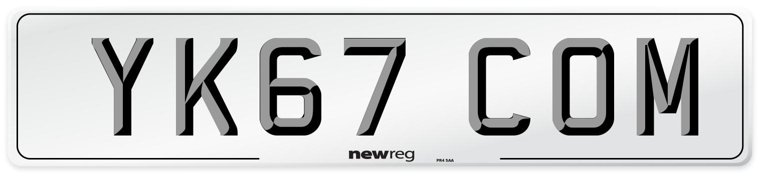 YK67 COM Number Plate from New Reg